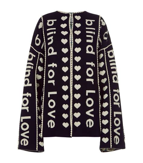 gucci inspired cardigan blind for love|Gucci 2017 'Blind For Love' Sweater .